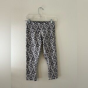 lululemon athletica gray and White Floral Leggings ‘27 1/2